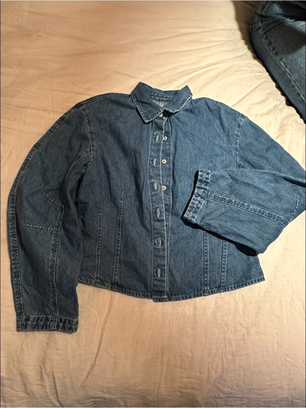 GAP Blue Denim Shirt with barrel sleeve